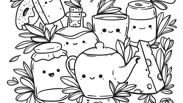 Funny faces coloring pages