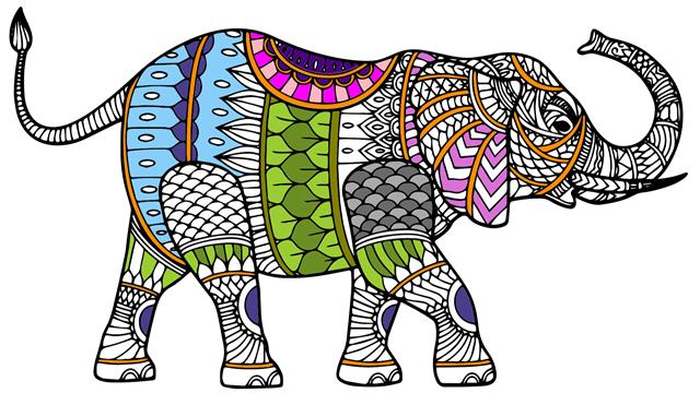 Animals difficult coloring pages